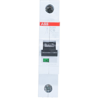 Автоматический модульный выключатель ABB 1п C S201 6кА 16А