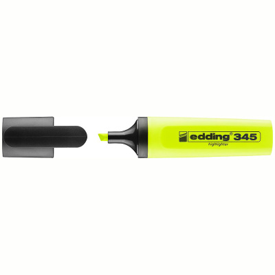Текстовыделитель EDDING "345", ЖЕЛТЫЙ, линия 2-5 мм, E-345/5