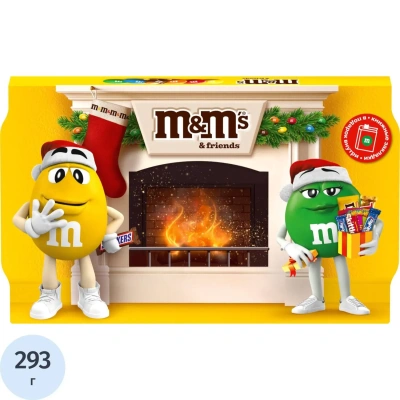 Набор подарочный M&Ms Friends Камин кондитерских изделий, 293г