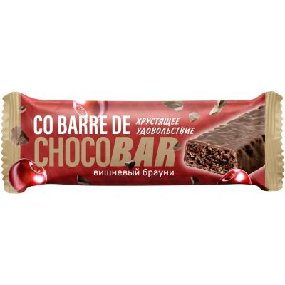 Батончик Co barre de Chocolat Вишнёвый Брауни мультизлак, 31гx16шт/уп