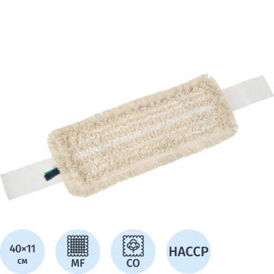 Насадка МОП Luscan Дуэт 40x11см хлопок/микроф тафтинг карм/ухо