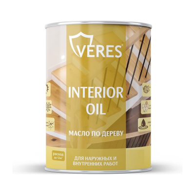 Масло для дерева VERES Interior Oil, 0,85 л, дуб