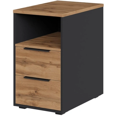 Тумба приставная К-Loft 241T001 436х670х752 дуб натур./графит