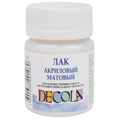 Лак акриловый матовый "Декола", 50 мл, в банке, Невская Палитра, 5828921