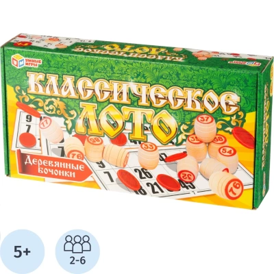 Настольная игра Лото классическое деревянное, Умные игры, 4660254469334