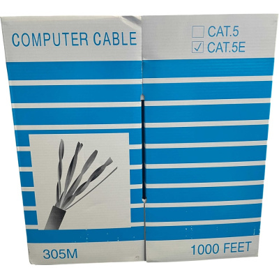 Кабель витая пара LUCKTEK Cat5e UTP 4x2x24AWG CCA PVC 305м LK-CAT.5e-UTP-4PV CCA