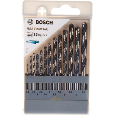 Набор сверл HSS PointTeQ 1.5-6.5 мм, 13 шт Bosch