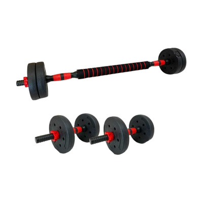 Пластиковая разборная штанга BARFITS 5кг, 2 гантели х 2.5кг + коннектор