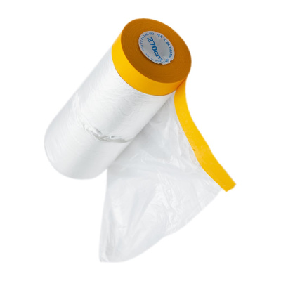 DeltaRoll Укрывная плёнка с малярной лентой, прозрачная, 2.7 м x 20 м