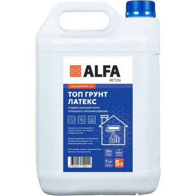 Топ Грунт AlfaBet Латекс 5 л, концентрат