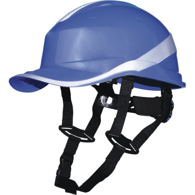 Защитная каска из ABS Delta Plus BASEBALL DIAMOND V UP синего цвета DIAM5UPBLFL из термопластика ABC