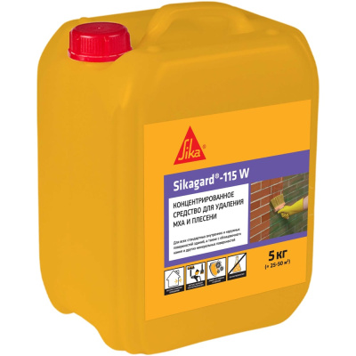 Концентрированное средство для удаления мха и плесени канистра SIKA 5 кг gard-115 W