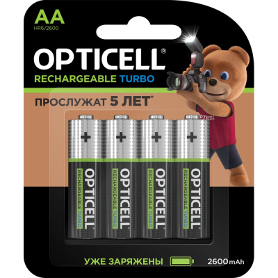 Аккумуляторы OPTICELL Turbo AA 2600 мА·ч 4 шт