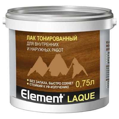 Лак акриловый тонированный ALPA Element LAQUE сосна 0,75 л (0,79 кг)