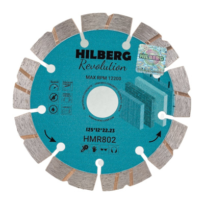 Диск алмазный отрезной Revolution 125х22.23х12 мм Hilberg HMR802Назначение: армированный бетон