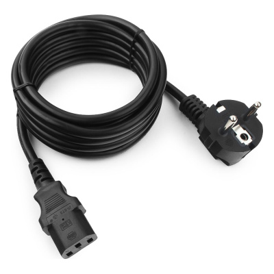 Кабель питания Cablexpert (RU) Schuko-C13, 3x1.5мм2, 10A, с заземлением, медь, 3м, черный, пакет