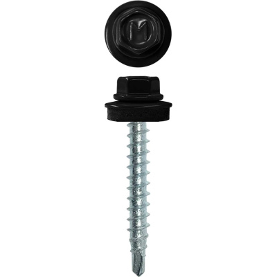 Кровельный саморез Daxmer 4,8х35 RAL 9005, сверло №1, 250 шт