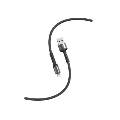 Кабель Smartbuy S26, USB - Lightning, для Apple, 3A output, нейлоновая оплетка, 1м, черный