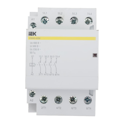 Модульный контактор IEK КМ40-40М AC/DC