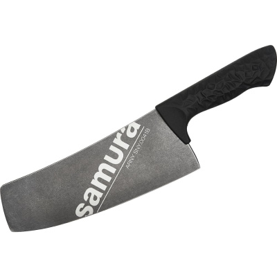 Кухонный топорик Samura Модерн "ARNY" 208 мм, ТЭП черный, AUS-8 с галтовкой