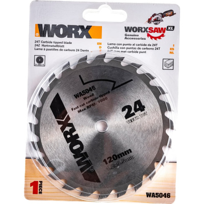 Пильный диск (24T; 120х1.2х9.5 мм) твердосплавный WORX