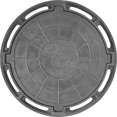 Люк чугунный SAFA INDUSTRIAL тип Т, 4-х ушковый, без замка, h=80 мм (ТС)