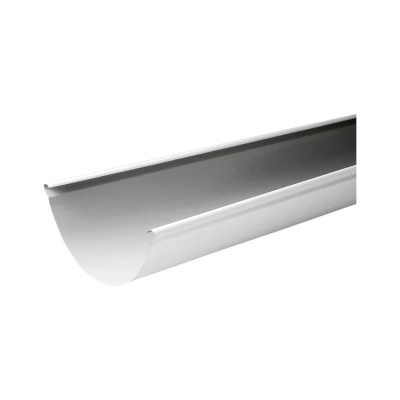 Водосточный желоб NIKA круглый 0,5 RAL 9003 двусторонний, 3 м, термопленка