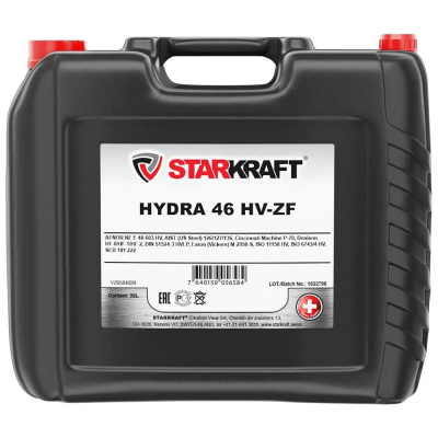 Беззольное гидравлическое масло STARKRAFT hydra 46 hv-zf (hvlp)