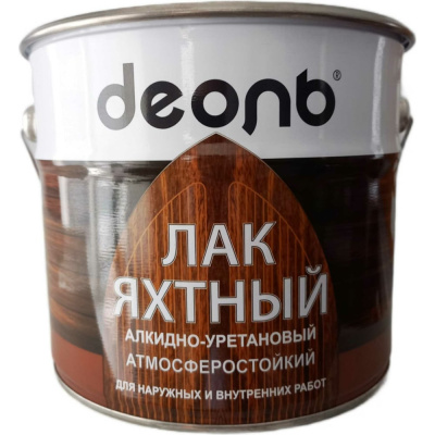 Яхтный лак ДЕОЛЬ алкидно-уретановый глянцевый, 2.7 л