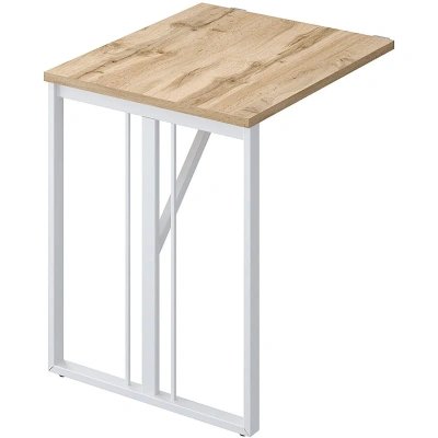 Стол приставной Комус Мебель К-Loft Director 241B002 Ш700 дуб натур/белый