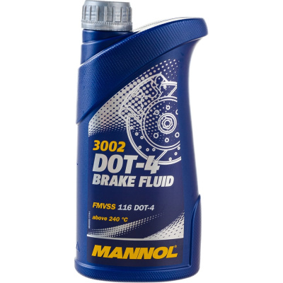 Тормозная жидкость MANNOL DOT-4 1 л 8941 - синтетическая тормозная жидкость на основе полигликолей и эфиров