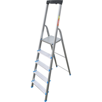 Стремянка комбинированная LadderBel сталь/алюминий, 5 ступеней, с органайзером STR-ST-5T