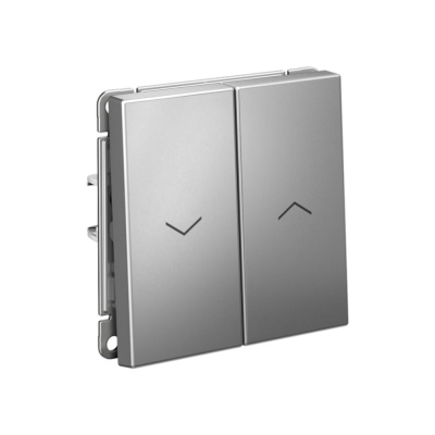 Выключатель для жалюзи 2-клавишный ArtGallery Systeme Electric 10 АХ механизм Сталь