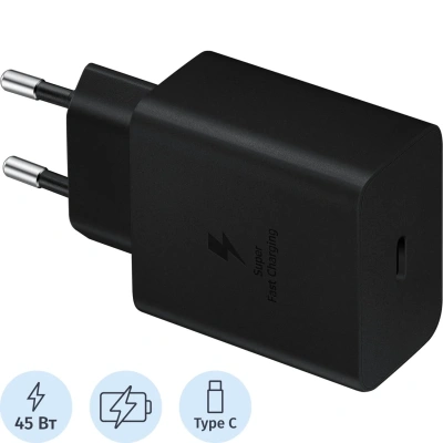 Зарядное устройство сет. 45Вт USB-C+каб Samsung EP-T4510/4511XBEG(RU/WW/EU)