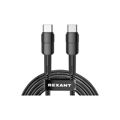 Кабель REXANT Type-C – Type-C, 5A, 100Вт, 2м, черный 18-7073