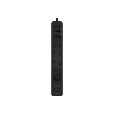 Удлинитель с USB зарядкой HARPER UCH-560 Black
