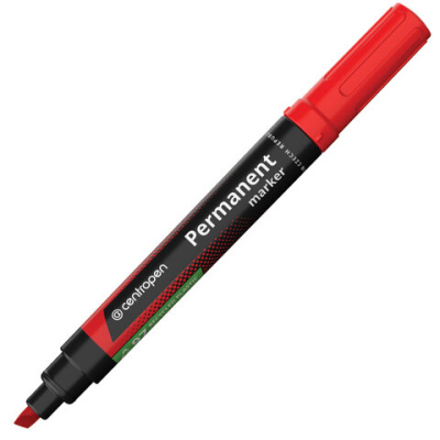 Маркер перманентный CENTROPEN 8576, КРАСНЫЙ, скошенный наконечник, 1-4,6 мм, 585760104