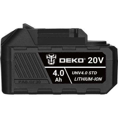 АккумуляторDEKOUNV4.0 STDприменяется для питания электроинструмента DEKO с напряжением 20 В