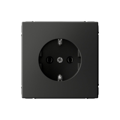 Розетка с заземлением ArtGallery Systeme Electric 16А, быстрозажимная клемма, механизм, Базальт