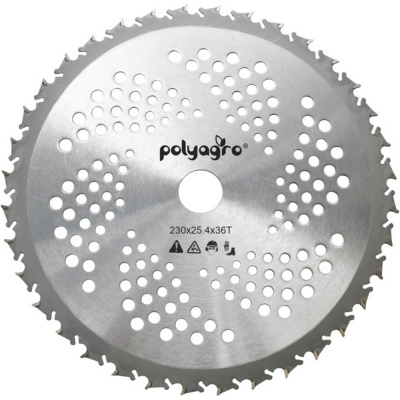 Диск для триммера Антиудар 230x25.4х1.2 мм, 36 зубьев POLYAGRO