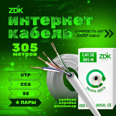 Интернет-кабель ZDK Indoor CCA