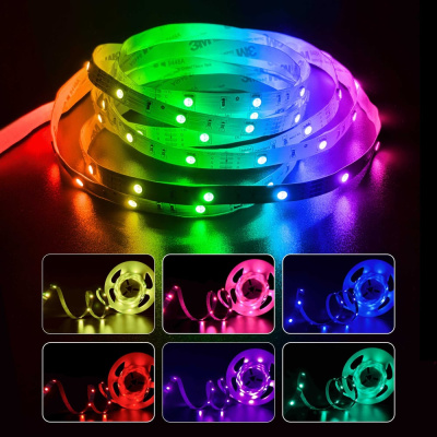 Светодиодная лента Geniled 2м 12В 7Вт/м RGB подсветка 30 led/m IP65 влагостойкая уличная 10мм