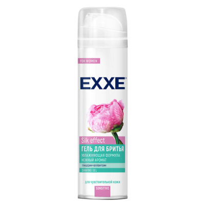 Гель для бритья 200 мл EXXE FOR WOMEN "SILK EFFECT", глицерин + аллантоин, С0007322