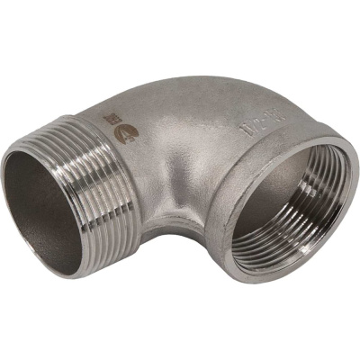 Отвод резьбовой NEWKEY вр/нр, нержавеющая сталь AISI304 DN40 (1 1/2), (CF8), PN16 NK-FEDM40/4