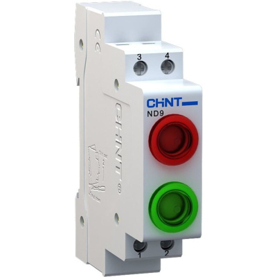 Индикатор CHINT ND9-2/gg зеленый+зеленый, AC/DC230В (LED) (R)