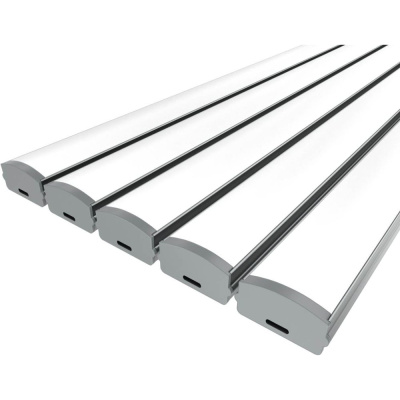 Комплект Ledcraft LC-LP0616M16-3x5Silver из 5 шт серебро (3м профиль+3м рассеиватель+2 заглушки+4 крепежа)