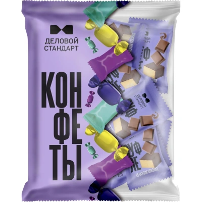 Конфеты глазированные Деловой Стандарт суфле со вкусом шоколад, 500г