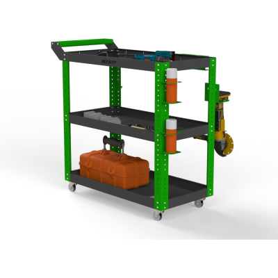 Тележка инструментальная Тип 1 700x450x800 3 полки (серо-зеленый) /