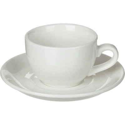 Кофейная пара Chan Wave Classic Шоко, фарфор, белый, 90мл, фк 875