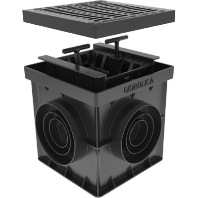 Малый дождеприемник Gidrolica Point в сборе 20x20x20 см 2493
